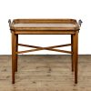 M-6645 Antique Marquetry Tray on Stand Side Table (7)