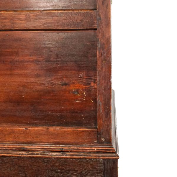 M-6653 Antique Large Oak Linen Press Cupboard (13)