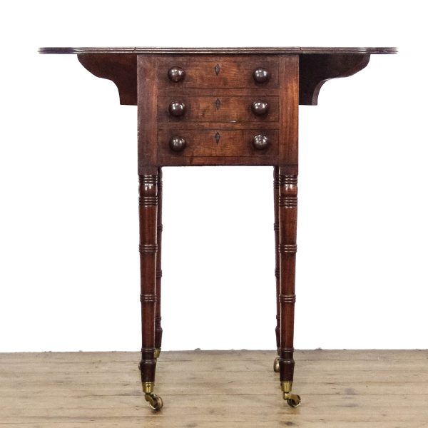 M-6658 Antique Victorian Mahogany Worktable (1)
