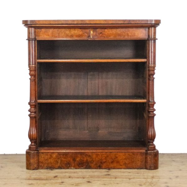 M-6659 Antique Victorian Walnut Open Bookcase (6)