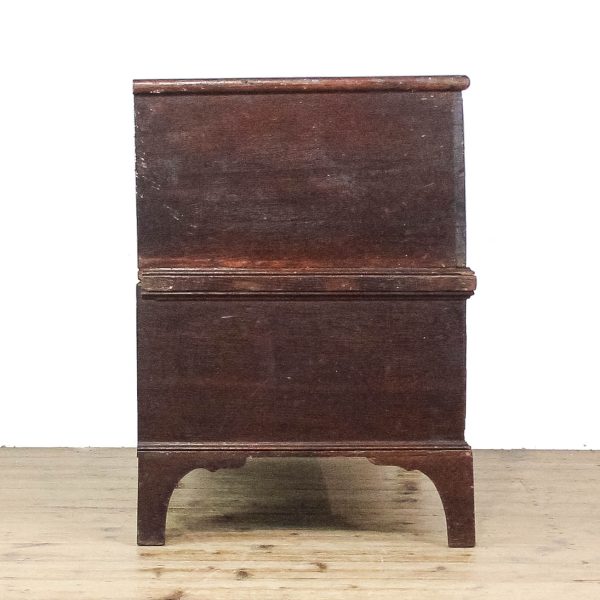 M-6662 Antique 18th Century Oak Coffer on Stand (12)