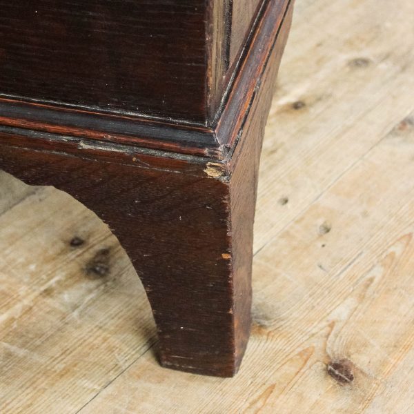 M-6662 Antique 18th Century Oak Coffer on Stand (6)