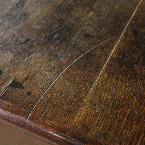 M-6662 Antique 18th Century Oak Coffer on Stand (7)