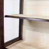 M-6671 Antique Edwardian Mahogany Glass Cabinet (2)