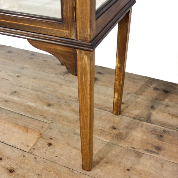 M-6671 Antique Edwardian Mahogany Glass Cabinet (3)