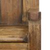 M-6682 Rustic Pine Settle Bench with Drawers (10)