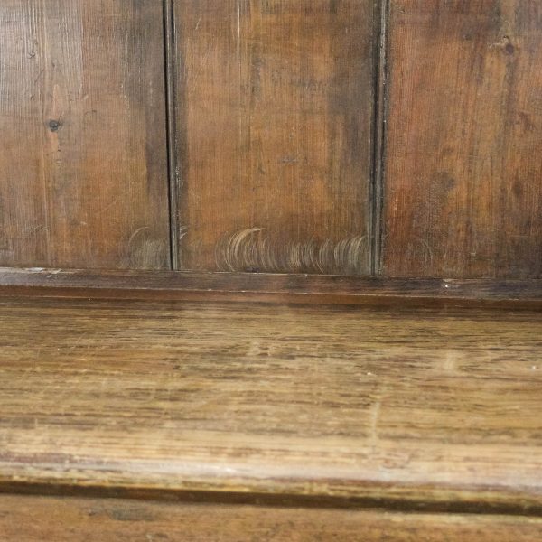 M-6682 Rustic Pine Settle Bench with Drawers (9)