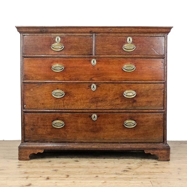 M-6684 Antique Georgian Oak Chest of Drawers (2)