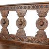 M-6692 Antique Victorian Carved Oak Hall Bench (11)