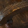 M-6692 Antique Victorian Carved Oak Hall Bench (2)