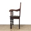 M-6692 Antique Victorian Carved Oak Hall Bench (6)