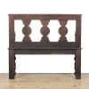 M-6692 Antique Victorian Carved Oak Hall Bench (7)