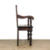 M-6692 Antique Victorian Carved Oak Hall Bench (8)