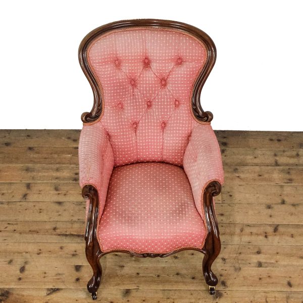 M-6709 Antique Victorian Upholstered Armchair (1)