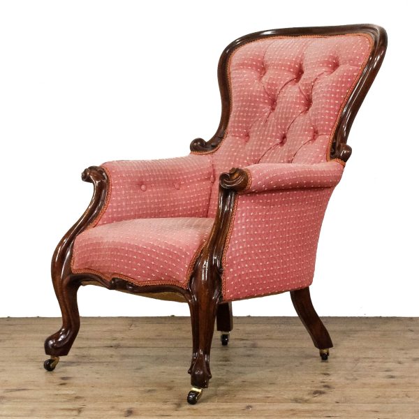 M-6709 Antique Victorian Upholstered Armchair (3)