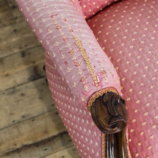 M-6709 Antique Victorian Upholstered Armchair (7)