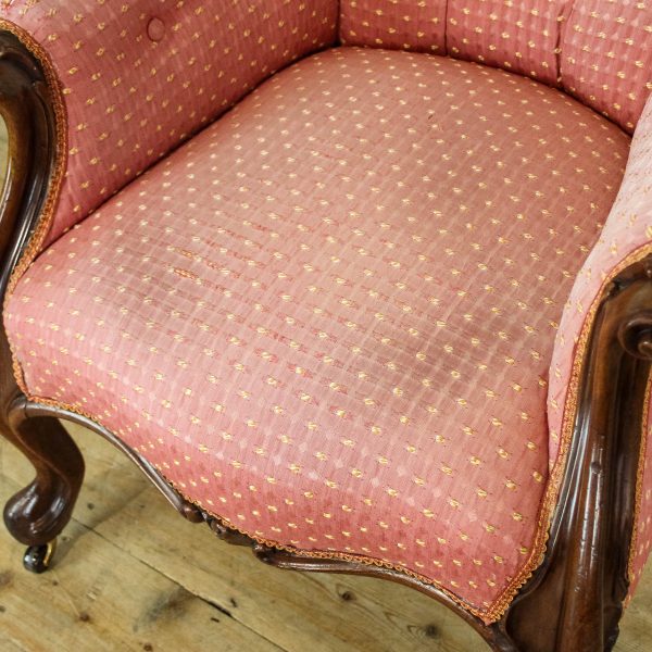 M-6709 Antique Victorian Upholstered Armchair (8)