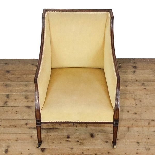 M-6710 Antique Edwardian Upholstered Armchair (7)