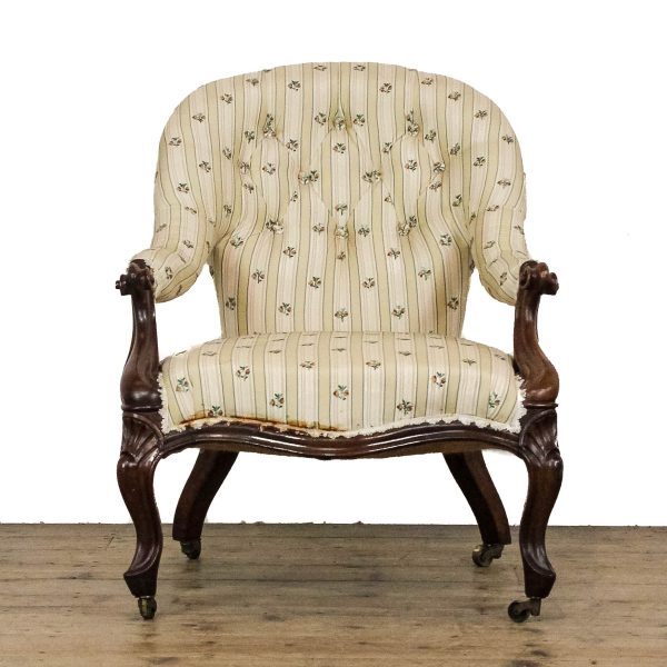 M-6712 Antique Victorian Upholstered Armchair (2)