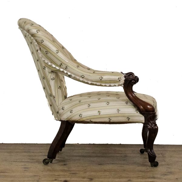 M-6712 Antique Victorian Upholstered Armchair (6)