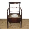 M-5411 Antique Georgian Mahogany Commode Chair (1)