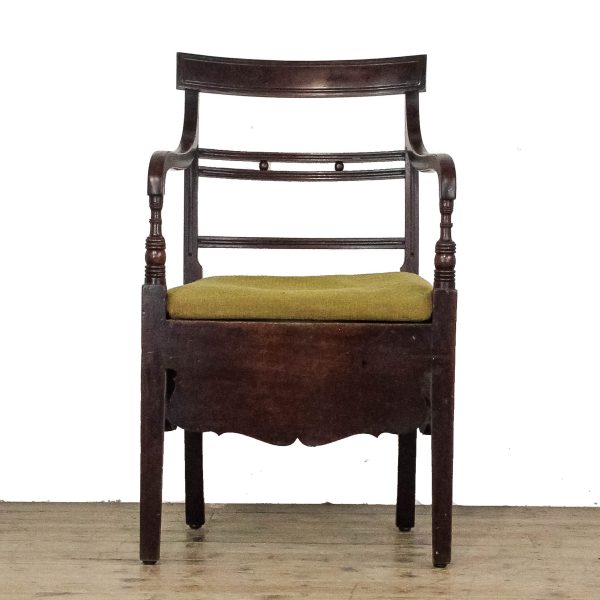 M-5411 Antique Georgian Mahogany Commode Chair (4)