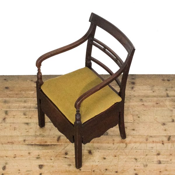 M-5411 Antique Georgian Mahogany Commode Chair (5)