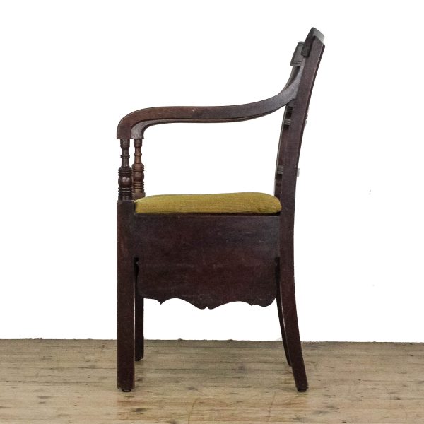 M-5411 Antique Georgian Mahogany Commode Chair (6)