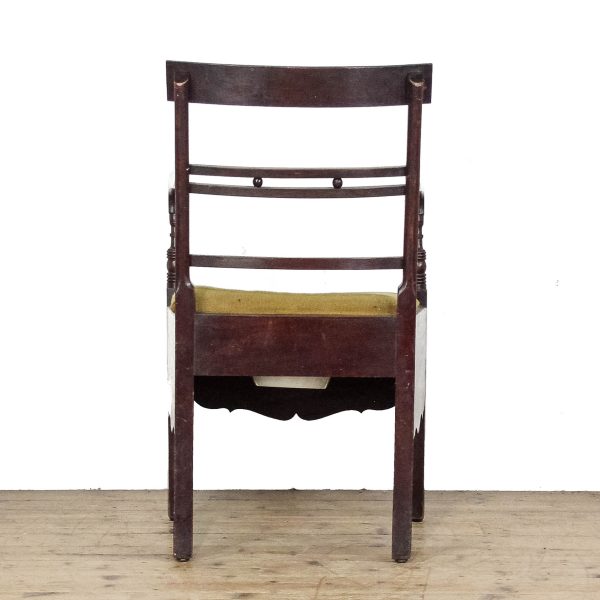 M-5411 Antique Georgian Mahogany Commode Chair (7)