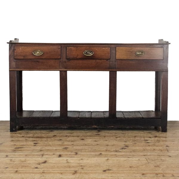 M-6654A Antique South Wales Oak Dresser Base (2)