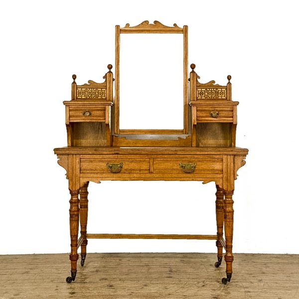 M-6686 Antique Edwardian Pine Dressing Table (2)
