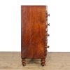 M-6698 Antique Victorian Mahogany Bow Front Chest of Drawers (7)