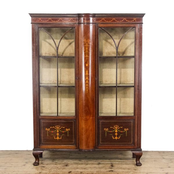 M-6705 Antique Edwardian Glass Display Cabinet (1)