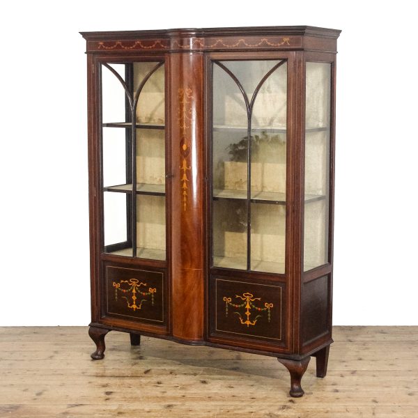 M-6705 Antique Edwardian Glass Display Cabinet (2)