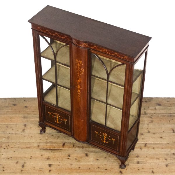 M-6705 Antique Edwardian Glass Display Cabinet (3)