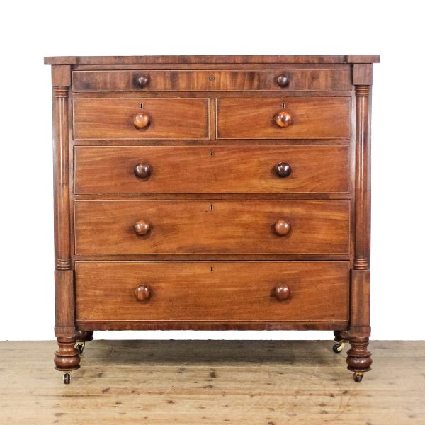 M-6713 Antique Victorian Mahogany Chest of Drawers (2)