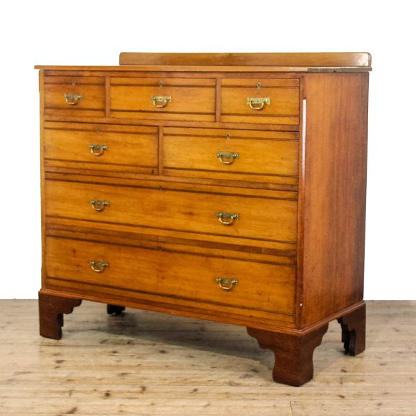 M-6714 Antique Victorian Walnut and Mahogany Chest of Drawer (3)