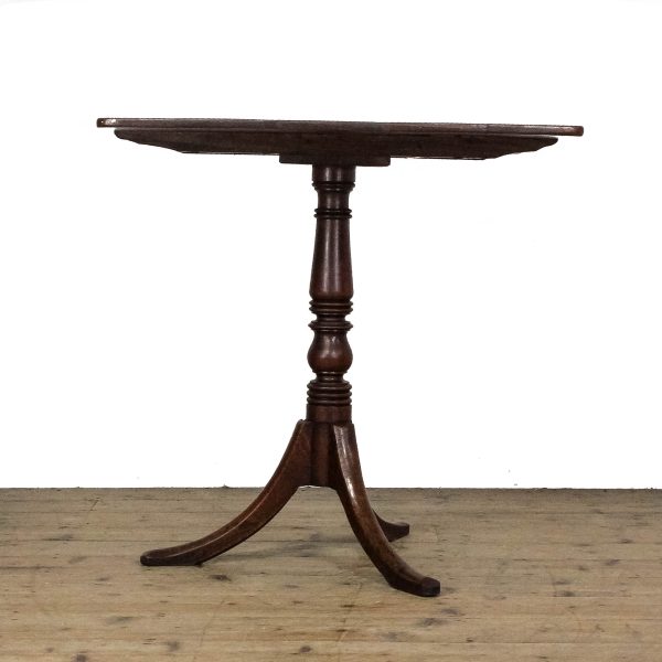 M-6726 19th Century Oak Tripod Table on Pillar Base (10)