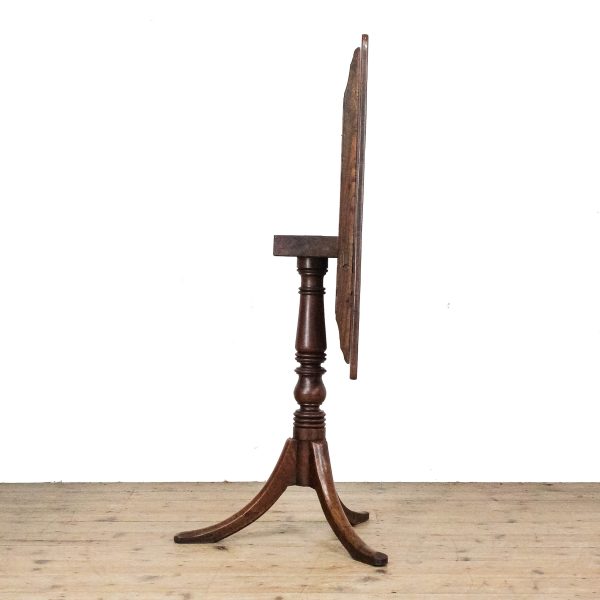 M-6726 19th Century Oak Tripod Table on Pillar Base (5)