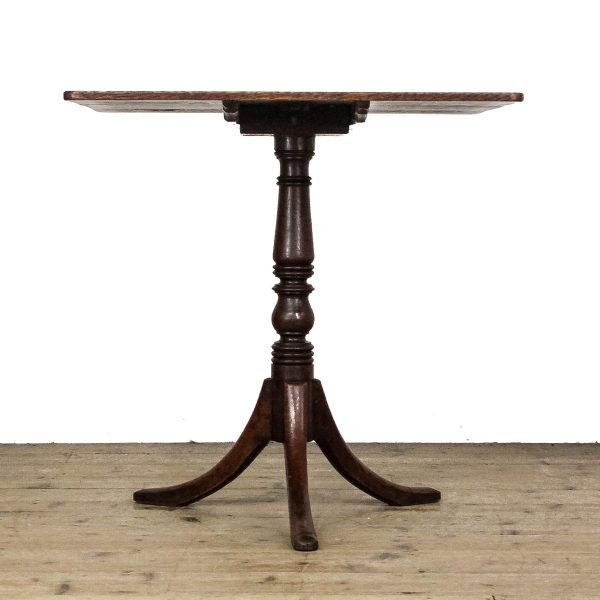 M-6726 19th Century Oak Tripod Table on Pillar Base (9)