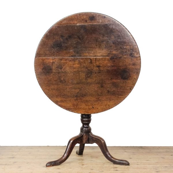 M-6735 Georgian Oak Snap Top Pillar Table (10)