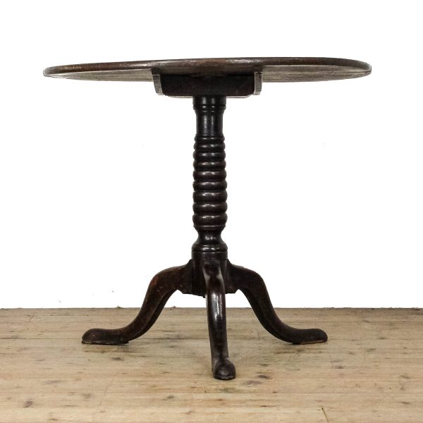 M-6735 Georgian Oak Snap Top Pillar Table (4)