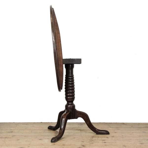M-6735 Georgian Oak Snap Top Pillar Table (7)