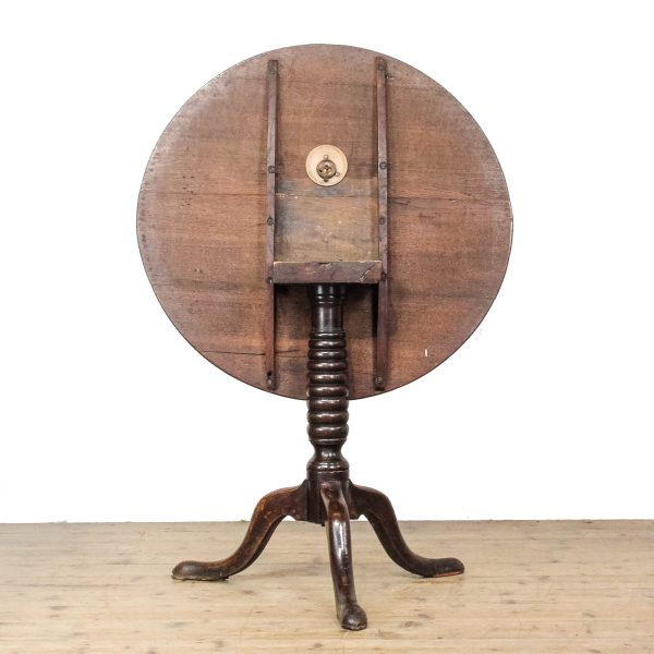 M-6735 Georgian Oak Snap Top Pillar Table (8)