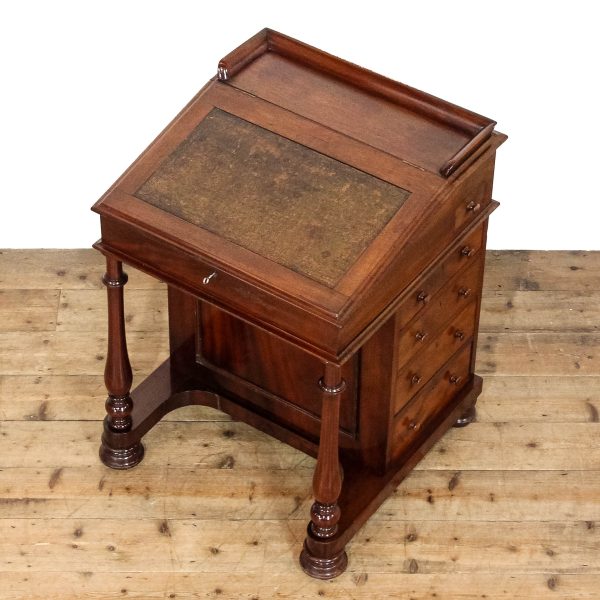 M-6757 Antique Victorian Mahogany Davenport Desk (1)