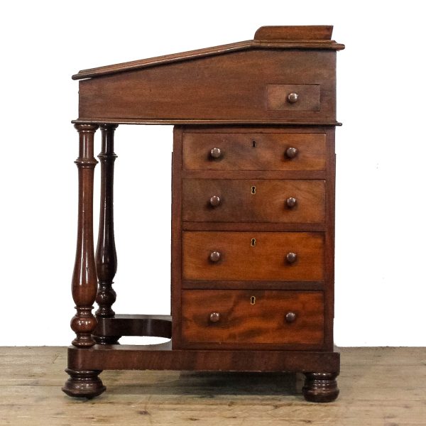 M-6757 Antique Victorian Mahogany Davenport Desk (2)