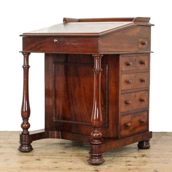 M-6757 Antique Victorian Mahogany Davenport Desk