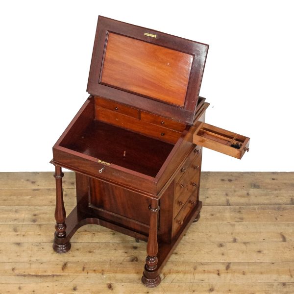 M-6757 Antique Victorian Mahogany Davenport Desk (7)