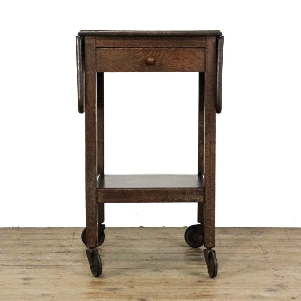 M-6778 - Vintage Oak Drinks Trolley (10)