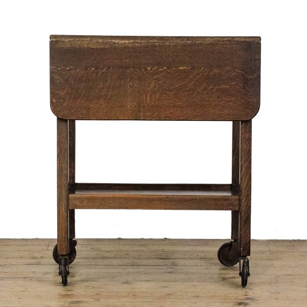 M-6778 - Vintage Oak Drinks Trolley (11)